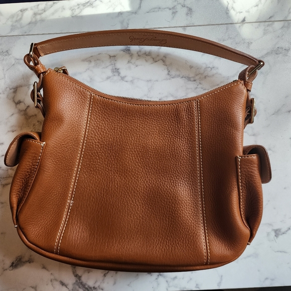 Dooney & Bourke Brown Leather Shoulder Bag - Picture 4 of 13